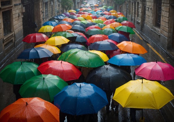 色とりどりの傘